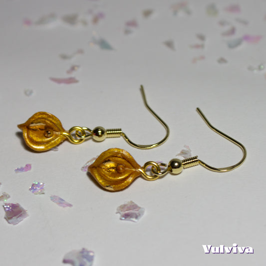 Golden Glittoris Ohrstecker