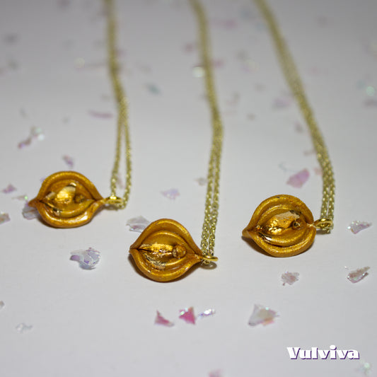 Golden Glittoris Halskette