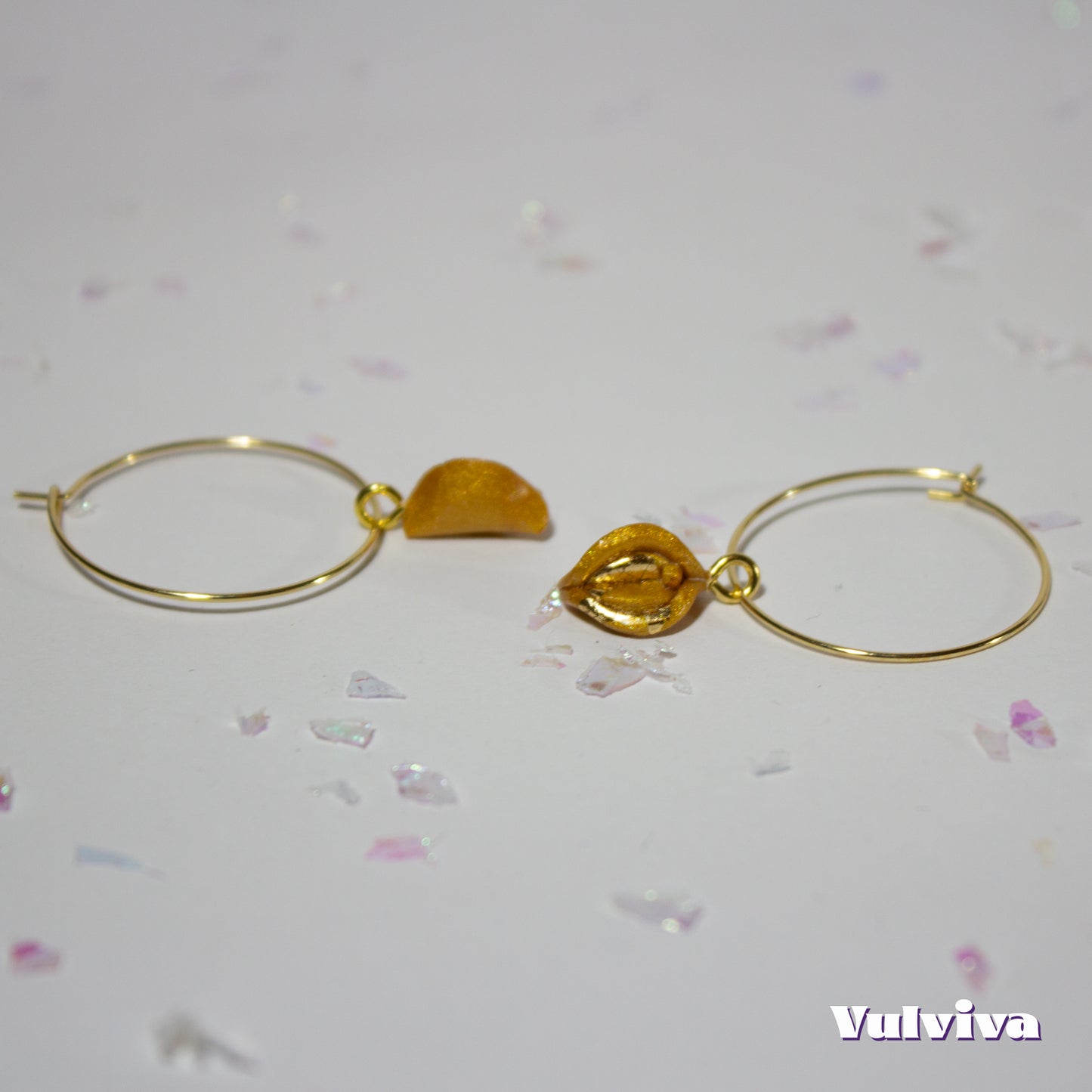 Golden Glittoris Creolen