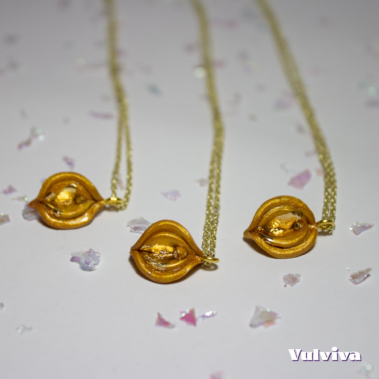 Golden Glittoris Halskette